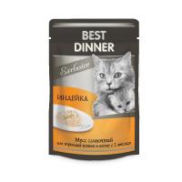 Best Dinner Exclusive влажный корм мусс сливочный для взрослых кошек и котят с 1 месяца с индейкой