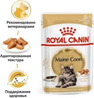 Royal Canin влажный корм для взрослых кошек породы Мэйн Кун, в соусе  