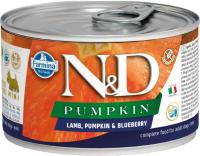 Farmina N&D Pumpkin консервированный корм для собак, ягненок, черника с тыквой