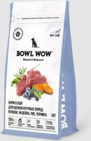Bowl Wow корм для щенков крупных пород, с ягненком, индейкой, рисом и добавлением черники