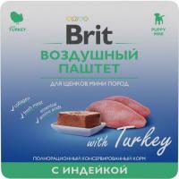Brit влажный корм для щенков малых пород, воздушный паштет с индейкой