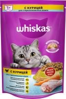 Whiskas корм для взрослых стерилизованных кошек всех пород, подушечки с курицей