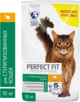 Perfect Fit корм для взрослых стерилизованных кошек всех пород, курица