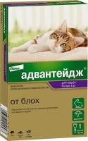 Elanco Адвантейдж капли на холку для котят и кошек более 4 кг, от блох, вшей, власоедов