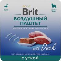 Brit влажный корм для собак малых пород, воздушный паштет с уткой