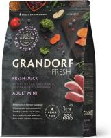 Grandorf Fresh корм для собак мелких пород, беззерновой, с живыми пробиотиками, свежее мясо утки с бататом