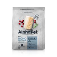 AlphaPet Monoprotein корм для кошек, из белой рыбы