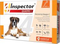 Inspector Quadro C капли для собак весом 25-40 кг от внешних и внутренних паразитов