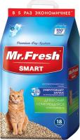 Mr.Fresh Smart древесный комкующийся наполнитель для кошек короткошерстных пород