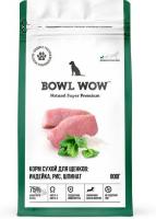 Bowl Wow корм для щенков малых пород, с индейкой, рисом и добавлением шпината
