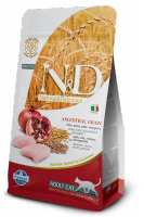 Farmina N&D Ancestral Grain сухой корм корм для кошек, низкозерновой, с курицей и гранатом