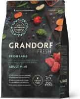 Grandorf Fresh корм для собак мелких пород, беззерновой, с живыми пробиотиками, свежее мясо ягненка с бататом