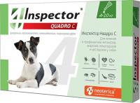 Inspector Quadro C капли для собак весом 4-10 кг от внешних и внутренних паразитов