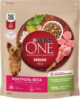 Сухой корм Purina ONE® МИНИ Здоровый вес для собак мелких пород, склонных к набору веса, с высоким содержанием индейки и с рисом