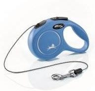 Flexi New Classic N рулетка для собак весом до 8 кг, с тросовым поводком 3 м, синий