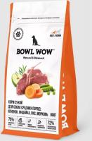 Bowl Wow корм для собак средних пород, с ягненком, индейкой, рисом и добавлением моркови