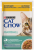 Cat Chow влажный корм для взрослых кошек, вывод комочков шерсти, курица и зеленая фасоль в соусе