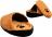 Darell Домик мягкий Zoo-M "SLIPPER" 60*39*33см с подуш(рыж.пуш.мех+чер.велюр+сатин,порол.+периотек)