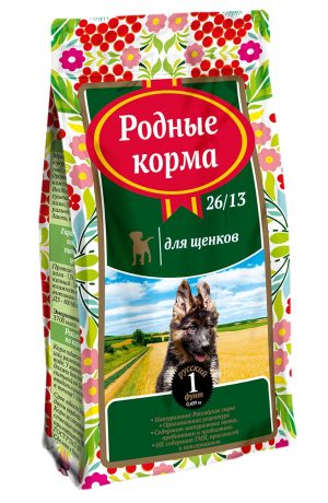 Родные Корма корм для щенков всех пород, курица