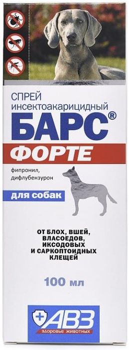 Барс Форте спрей для собак, инсектоакарицидный
