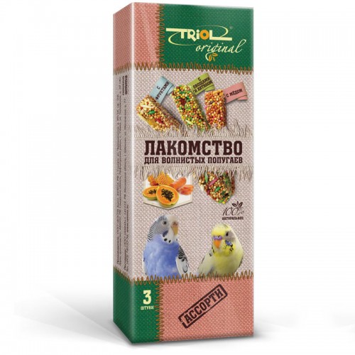 Triol лакомство для волнистых попугаев ассорти
