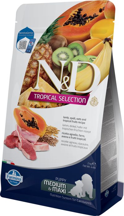 Farmina N&D Tropical Selection корм для щенков средних и крупных пород, с ягненком