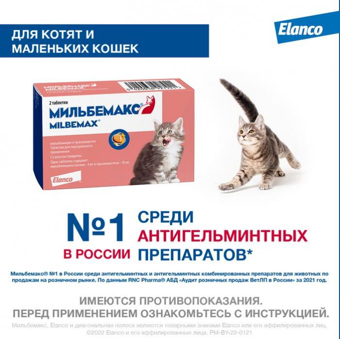 Elanco Мильбемакс таблетки для котят и молодых кошек, антигельминтик