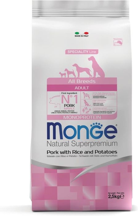 Monge Speciality Line сухой корм для собак всех пород и возрастов, свинина с рисом и картофелем