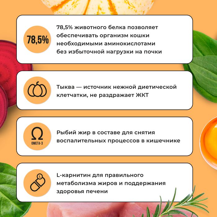 Bowl Wow корм для кошек, с чувствительным пищеварением, с индейкой, курицей и добавлением тыквы