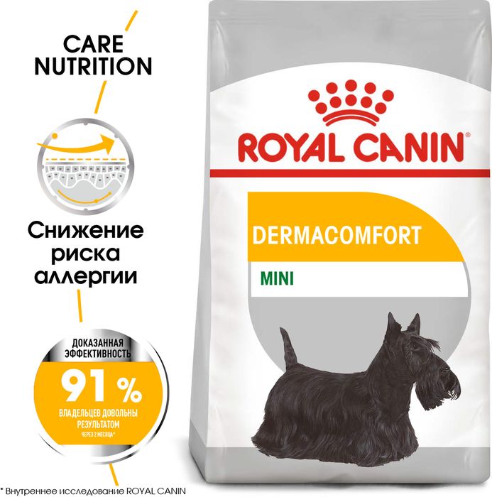Royal Canin Mini Dermacomfort сухой корм для собак мелких пород с раздраженной и зудящей кожей