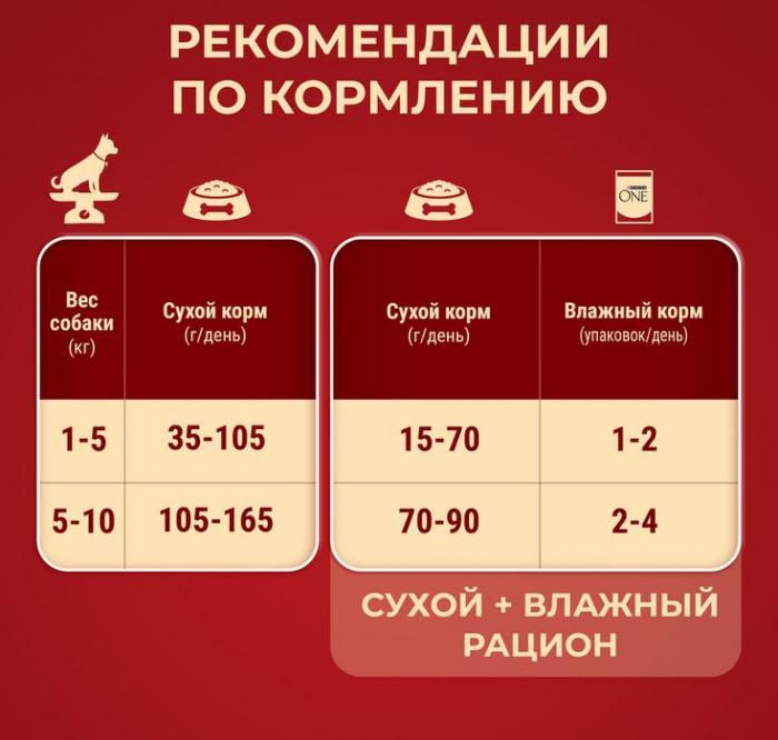 Сухой корм Purina ONE® Мини Чувствительная для взрослых собак мелких пород с чувствительным пищеварением, с лососем и рисом