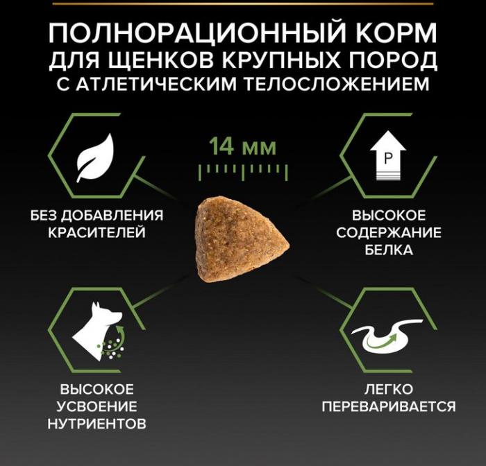 Сухой корм Pro Plan® Healthy Start для щенков крупных пород с атлетическим телосложением, с высоким содержанием курицы