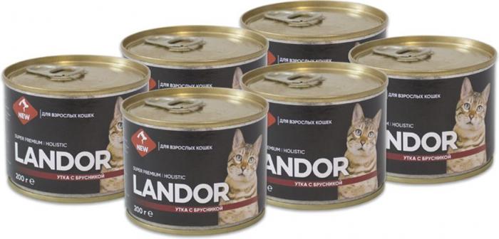 Landor влажный корм для кошек, утка с брусникой