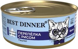 Best Dinner Exclusive Vet Profi Renal влажный корм для кошек, перепелка с рисом
