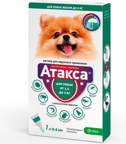 KRKA Атакса №1 капли для собак до 4 кг