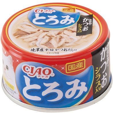 Inaba Ciao Toromi влажный корм для кошек, куриное филе, тунец кацуо и мальки ширасу