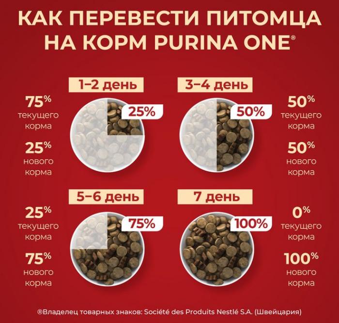 Сухой корм Purina ONE® для взрослых собак средних и крупных пород, с высоким содержанием курицы и рисом