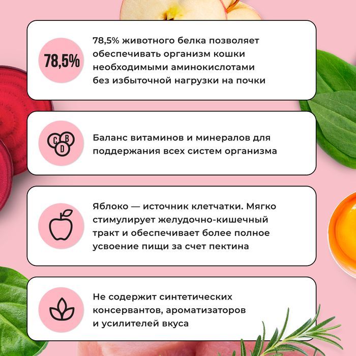 Bowl Wow корм для кошек, с индейкой, курицей и добавлением яблока