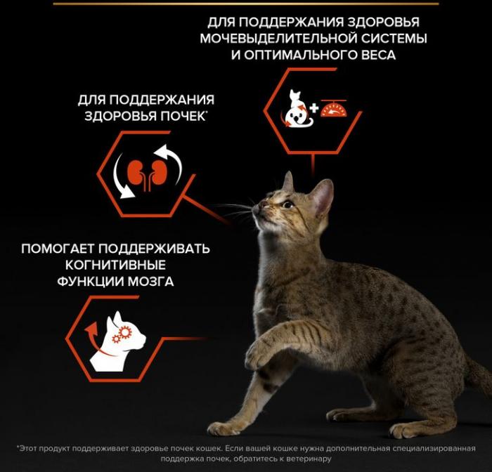 Сухой корм Pro Plan® Sterilised Vital Functions для взрослых стерилизованных кошек для поддержания функций почек, мозга и иммунитета, с высоким содержанием лосося