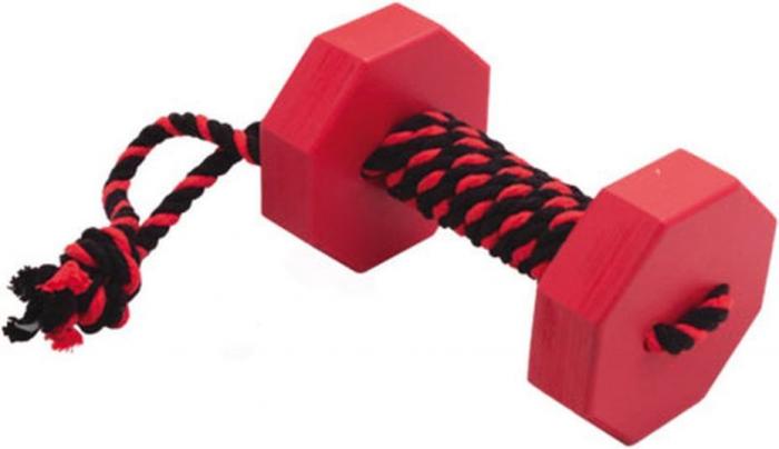 Doglike Гантель для апортировки малая с канатом игрушка для собак, дерево
