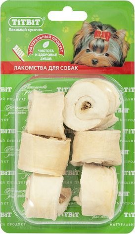 TiTBiT лакомство для собак роллы из кожи с начинкой