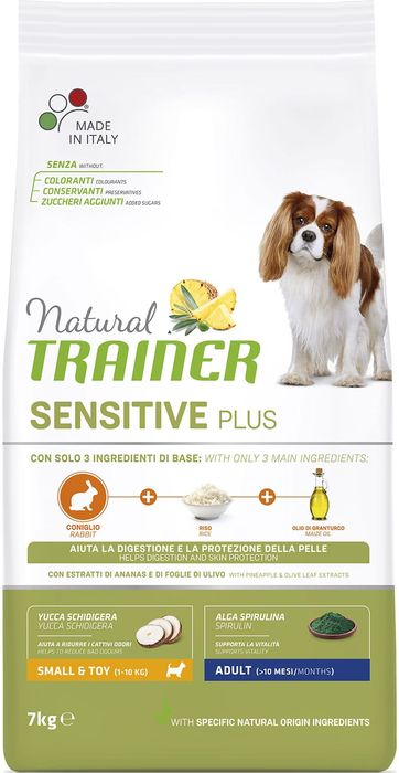 Trainer Natural корм для взрослых собак мелких пород, гипоаллергенный, c кроликом