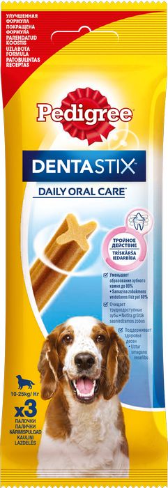 Pedigree Denta Stix лакомство для собак средних пород для снятия зубного камня