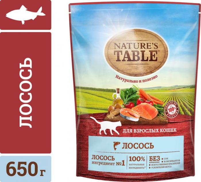 Nature`s Table корм для взрослых кошек всех пород, лосось