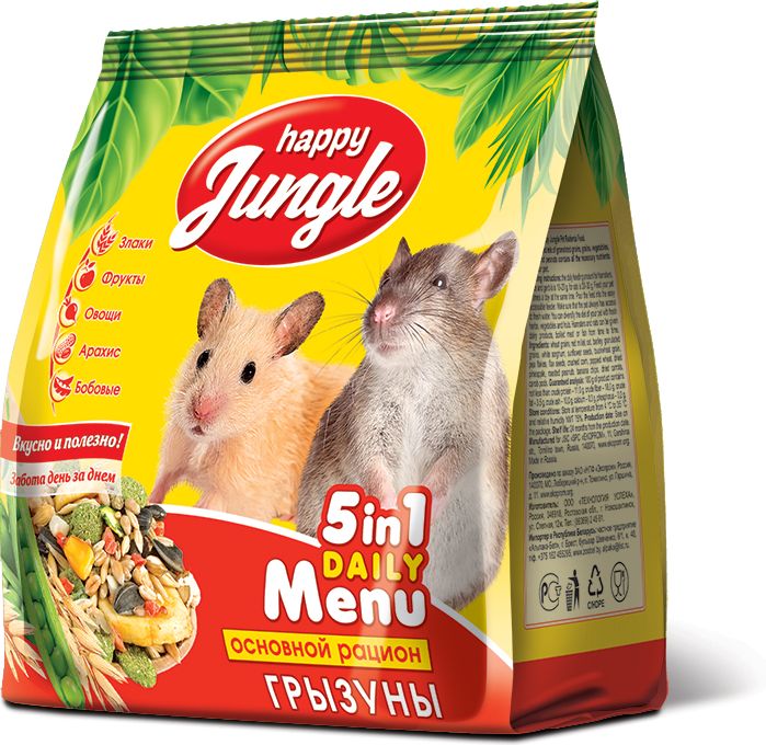 Happy Jungle корм для грызунов, универсальный