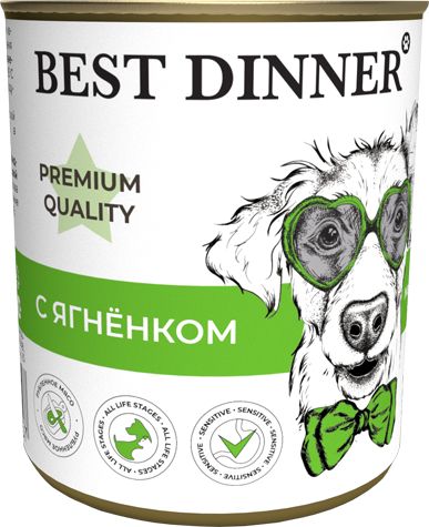 Best Dinner Меню №1 влажный корм для щенков, с ягненком
