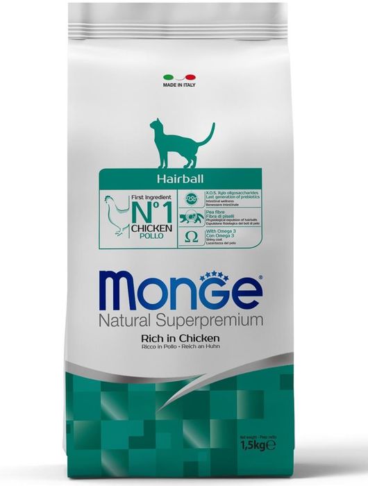 Monge Cat Hairball сухой корм для кошек для выведения шерсти