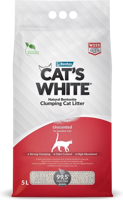 Cat\'s Grey Cat\'s White Natural наполнитель для кошачьего туалета, натуральный, без ароматизатора