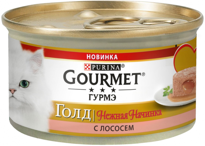 Gourmet Gold влажный корм для взрослых кошек всех пород, лосось