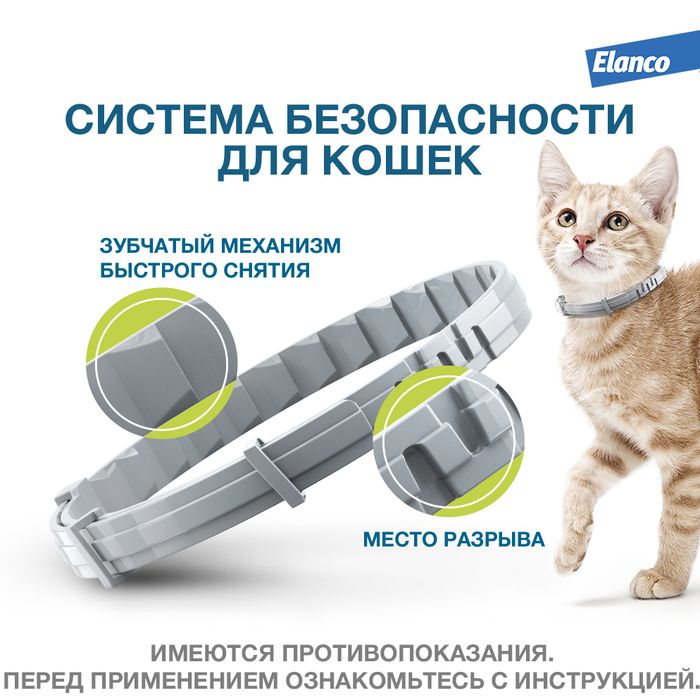 Elanco Форесто ошейник для котят и кошек, от клещей и блох